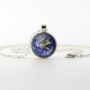 Earth Pendant - Picture Jewelry - Earth Necklace -..
