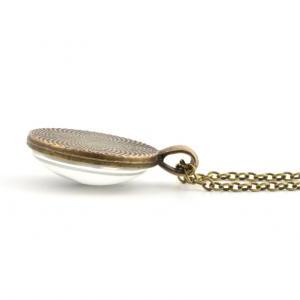 Compass Pendant - Vintage Bronze Necklace -..